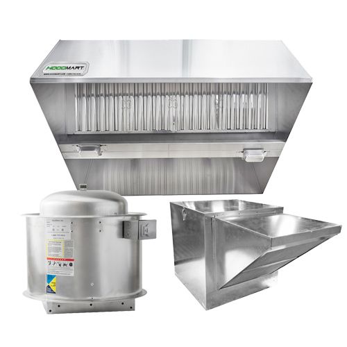 Pizza Hood 12' x 60" 2012P60 SHOP HOODS, COMMERCIAL HOOD PACKAGES, Pizza Hood Packages, Conveyor