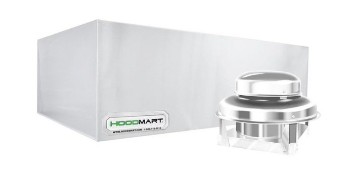 HoodMart Condensate Hood Type 2 - 3' x 36" EXSS036BCOND SHOP HOODS, COMMERCIAL HOOD PACKAGES, Type 2 & Condensate Hoods, Condensate Steam, Condensate Exhaust