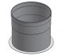 18" Diameter, Single Wall Grease Duct, Flange Collar Adapter - Start SWCK18-FCS SHOP HOODS, DUCTWORK, Single Wall Grease Duct Accessories, Single Wall 18” Diameter