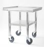 NAKS 24" x 27" 16 Gauge Stainless Steel Equipment Stand with Undershelf and Casters TABLE-24 SHOP HOODS, Equipment, Equipment Stands
