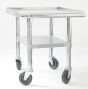 NAKS 24" x 27" 16 Gauge Stainless Steel Equipment Stand with Undershelf and Casters TABLE-24 SHOP HOODS, Equipment, Equipment Stands