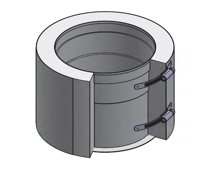 16" Diameter, Double Wall Zero Clearance Grease Duct, Flange Collar Adapter DWCK16-FCS-ZC SHOP HOODS, DUCTWORK, Double Wall Zero Clearance Grease Accessories, Double Wall 16” Diameter