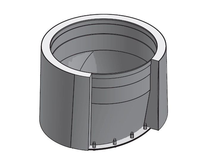 20" Diameter, Double Wall Zero Clearance Grease Duct, No Weld Hood Adapter Oval - Start DWCK20-NWHO-ZC SHOP HOODS, DUCTWORK, Double Wall Zero Clearance Grease Accessories, Double Wall 20” Diameter