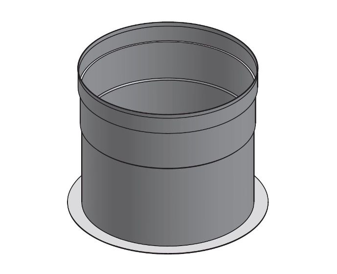 12" Diameter, Single Wall Grease Duct, Flange Collar Adapter - Start SWCK12-FCS SHOP HOODS, DUCTWORK, Single Wall Grease Duct Accessories, Single Wall 12” Diameter