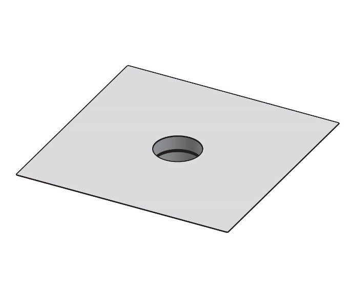 14" Diameter, Single Wall Grease Duct, Fan Plate Adapter - End SWCK14-FPE:29X29 SHOP HOODS, DUCTWORK, Single Wall Grease Duct Accessories, Single Wall 14” Diameter