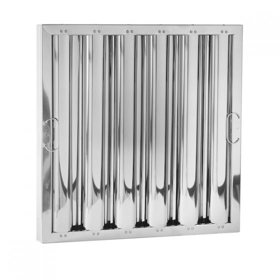 Stainless Steel Commercial Hood Baffle Grease Filter, 20-inch x 20-inch x 2-inch STAINLESS_20_20_2 SHOP HOODS, ACCESSORIES, Filters