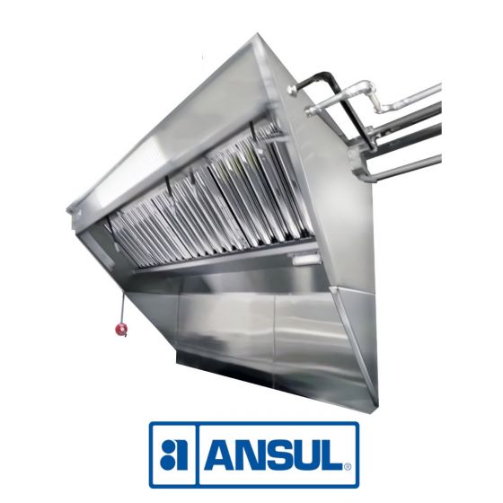 Hoodmart Stainless Steel Integrated Exhaust Low Box Concession Hood System w/Ansul Fire Suppression LBOX-AV6C-AF SHOP HOODS, COMMERCIAL HOOD PACKAGES, Concession Hood Packages, Integrated Exhaust Hood and Fan System for Food Truck / Concession w/ Fire Suppression, New LBOX-AV Integrated Exhaust Hood and Fan System for Food Truck/concession Packages w/ Ansul Fire Suppression