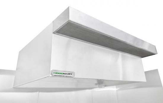 HOODMART TYPE 2 Heat and Fume Hood W/ PSP MAKE-UP AIR- 7’ x 48” 0748SSBTYP2-PSP SHOP HOODS, HOODS ONLY, Type 2 & Condensate, Heat Removal, Type 2 PSP Only