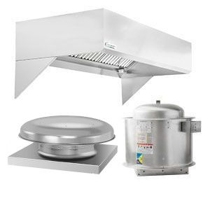 HoodMart Restaurant Hood System w/ Eco Make-Up Air 15’ x 48” 2015-DB SHOP HOODS, Economy Short Cycle Makeup Air (IPS), Standard Short Cycle IPS