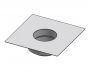 18" Diameter, Double Wall Zero Clearance Grease Duct, Fan Plate Adapter - End DWCK18-FPE:36X36-ZC SHOP HOODS, DUCTWORK, Double Wall Zero Clearance Grease Accessories, Double Wall 18” Diameter