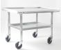 NAKS 36" x 27" 18 Gauge Stainless Steel Equipment Stand with Undershelf and Casters STAND-3627 SHOP HOODS, Equipment, Equipment Stands