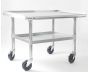 NAKS 48" x 27" 18 Gauge Stainless Steel Equipment Stand with Undershelf and Casters STAND-4827 SHOP HOODS, Equipment, Equipment Stands