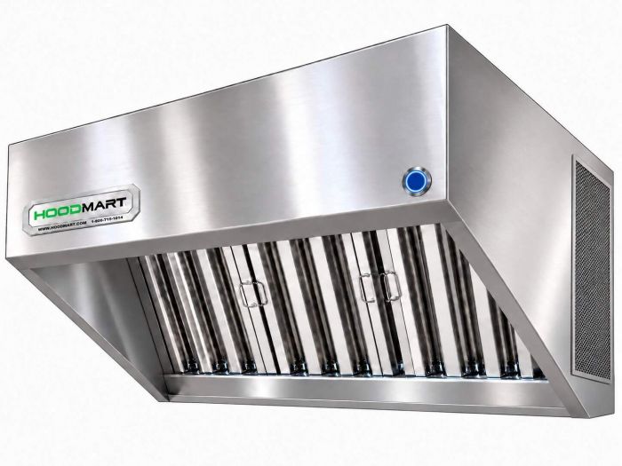 4’ All-in-One Low Box with Integrated Makeup Air HBMUA-LB-4 SHOP HOODS, COMMERCIAL HOOD PACKAGES, All-In-One Hood Packages, Makeup Air , Low Box Ceiling Hoods