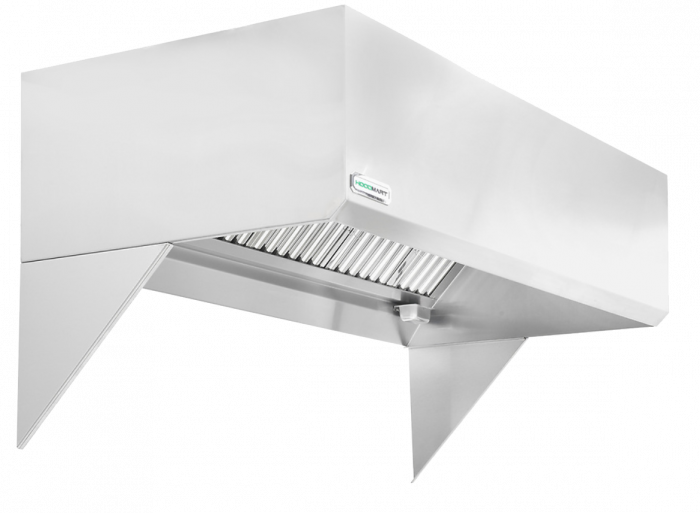 Hoodmart Restaurant Hood w/ Makeup-Air 1748HBM SHOP HOODS, HOODS ONLY, Makeup Air Hoods, Short Cycle Makeup Air, Standard Short Cycle