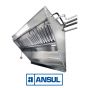 Hoodmart Stainless Steel Integrated Exhaust Low Box Concession Hood System w/Ansul Fire Suppression LBOX-AV6C-AF SHOP HOODS, COMMERCIAL HOOD PACKAGES, Concession Hood Packages, Integrated Exhaust Hood and Fan System for Food Truck / Concession w/ Fire Suppression, New LBOX-AV Integrated Exhaust Hood and Fan System for Food Truck/concession Packages w/ Ansul Fire Suppression