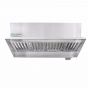 HoodMart Restaurant Low Proximity Backshelf Hood System 18' x 23" EXSS018BBSV SHOP HOODS, COMMERCIAL HOOD PACKAGES, Exhaust Hood Packages, Low Proximity BackShelf Hood Packages