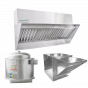 Restaurant Low Proximity Backshelf Hood System w/ BRP 17 x 23" EXSS017BSVBRP SHOP HOODS, COMMERCIAL HOOD PACKAGES, Makeup-Air Hood Packages, Backshelf with BRP