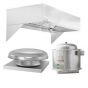 HoodMart Restaurant Hood System w/ Eco Make-Up Air 17’ x 48” 2017-DB SHOP HOODS, Economy Short Cycle Makeup Air (IPS), Standard Short Cycle IPS