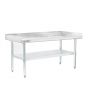 NAKS 30" x 60" 18 Gauge Stainless Steel Equipment Stand with Undershelf STAND-3060 SHOP HOODS, Equipment, Equipment Stands