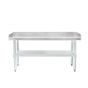 NAKS 24" x 60" 18 Gauge Stainless Steel Equipment Stand with Undershelf STAND-2460 SHOP HOODS, Equipment, Equipment Stands