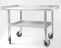 NAKS 36" x 27" 18 Gauge Stainless Steel Equipment Stand with Undershelf and Casters STAND-3627 SHOP HOODS, Equipment, Equipment Stands