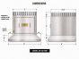 Hanging Ventless Wall-Mount Hood with Fire Suppression VH-36-OVW COMPRAR, CAMPANAS SIN SALIDA, Hanging Ventless, 36 INCH INTERIOR