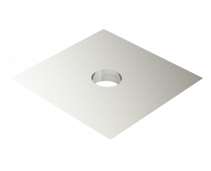 12" Diámetro, Ducto de Grasa de Doble Pared con Espacio Cero, Adaptador de Placa de Ventilador - Final DWCK12-FPE:29X29-ZC Double Wall 12” Diameter