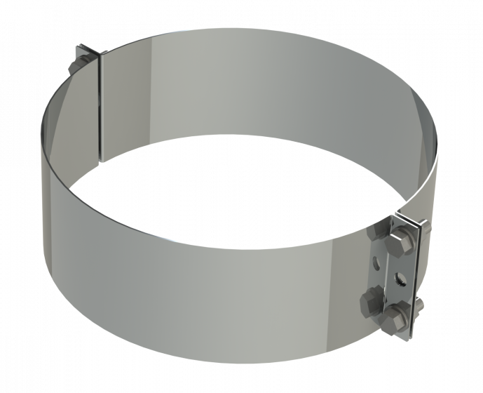 10" Diámetro, Ducto de Grasa de Doble Pared con Espacio Cero, Banda de Soporte Ligera DWCK10-LSB-ZC Double Wall 10” Diameter