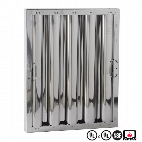 Filtro de Grasa de Deflector de Campana Comercial de Acero Inoxidable, 20-inch x 16-inch x 2-inch STAINLESS_20_16_2 COMPRAR, ACCESORIOS, Filtros