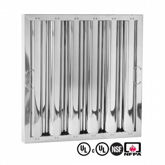 Filtro de Grasa de Deflector de Campana Comercial de Acero Inoxidable, 20-inch x 20-inch x 2-inch STAINLESS_20_20_2 COMPRAR, ACCESORIOS, Filtros