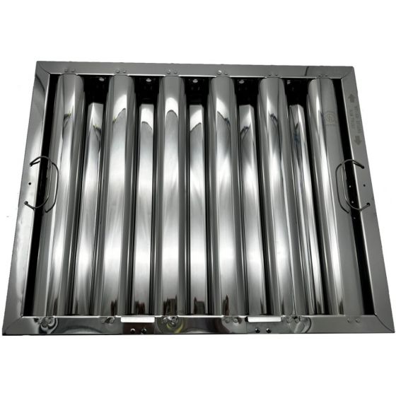 Filtro de Grasa de Deflector de Campana Comercial de Acero Inoxidable, 16-inch x 20-inch x 2-inch CON CLIPS STAINLESS_16_20_2_GA COMPRAR, ACCESORIOS, Filtros