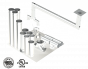 22"- Kit de Pared Simple, Dos 16" Conexiones, Ducto de Grasa, Dos Codos de 90°, 30' Recto, Incluyendo Conexiones de Campana y Ventilador Sin Soldadura SWNAKS-KIT20 COMPRAR, DUCTOS, Kits de conducto de grasa de pared simple, Kit de pared simple - Straight w / Pant Leg y 2 - 90's