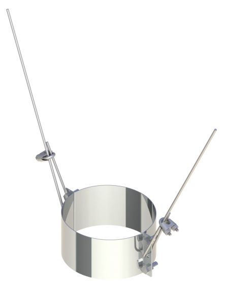 20" Diámetro, Ducto de Grasa de Pared Simple, Banda de Soporte Ligera SWCK20-LSB COMPRAR, DUCTOS, Accesorios de conducto de grasa de pared simple, Pared simple de 20 "de diámetro