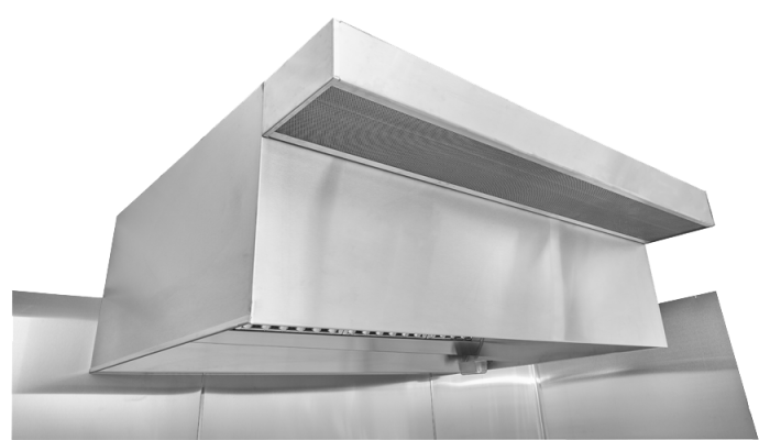 6' X 48" hoodmart SISTEMAS DE CAMPANA DE RESTAURANTE GRC con Aire de Reposición Temperado PSP EXH006PSP-GRC-TEMP COMPRAR, CAMPANAS COMERCIALES, PSP Hoods, Paquetes de campanas de aire de suminstro, TEMPERED AIR, Pleno de suministros perforados PSP