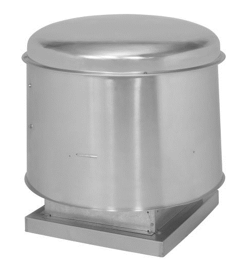Ventilador de Extracción de Descarga Descendente de Transmisión por Correa 1000 CFM, 1750 RPM, 1PH 20B-DBFF-1000 COMPRAR, ESCAPE / SUMINISTRO VENTILADORES, Downblast Fans, Centrifugal Downblast Belt Drive Exhaust Fan