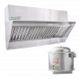HoodMart Sistema de Campana Trasera de Baja Proximidad de Restaurante 16' x 23" EXSS017BBSV COMPRAR, CAMPANAS COMERCIALES, Paquetes de campana de escape , Paquetes de Campana de Baja Proximidad