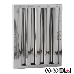 Filtro de Grasa de Deflector de Campana Comercial de Acero Inoxidable, 20-inch x 16-inch x 2-inch