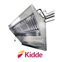 Hoodmart Acero Inoxidable Integrado Extracción Low Box Concesión Sistema de Campana conKidde Supresión de Incendios