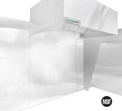 (Derecha) Cortinas Laterales de Acero Inoxidable Completas L/R -23" Superior 78" Alto 20" Inferior