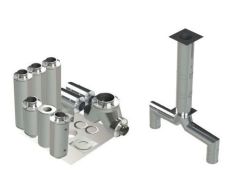 18"- Kit de Doble Pared, Espacio Reducido, Dos 12" Conexiones, Ducto de Grasa, 10' Recto, Incluyendo Conexiones de Campana y Ventilador Sin Soldadura