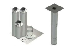 12" - Kit de Doble Pared, Espacio Reducido, Ducto de Grasa, 10' Recto, Incluyendo Conexiones de Campana y Ventilador Sin Soldadura