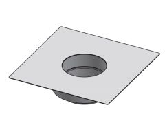 20" Diámetro, Ducto de Grasa de Doble Pared con Espacio Cero, Adaptador de Placa de Ventilador - Final