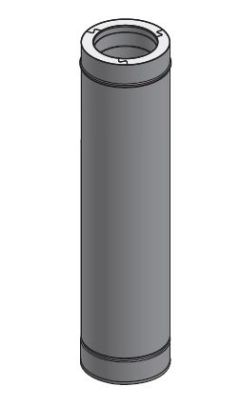 18" Diámetro, Ducto de Grasa de Doble Pared con Espacio Cero, 36" Longitud Fija