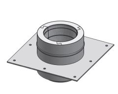 18" Diámetro, Ducto de Grasa de Doble Pared con Espacio Reducido, Soporte de Placa de Anclaje