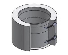 10" Diámetro, Ducto de Grasa de Doble Pared con Espacio Reducido, Adaptador de Collar con Brida - Inicio