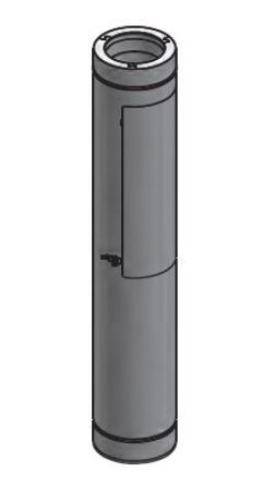 18" Diámetro, Ducto de Grasa de Doble Pared con Espacio Reducido, Longitud de Puerta de Acceso en Línea