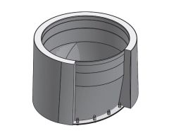 18" Diámetro, Ducto de Grasa de Doble Pared con Espacio Reducido, No Weld Campana Adapter Oval - Start