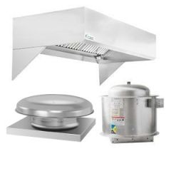 HoodMart Sistema de Campana de Restaurante con Eco Aire de Reposición 11’ x 48”
