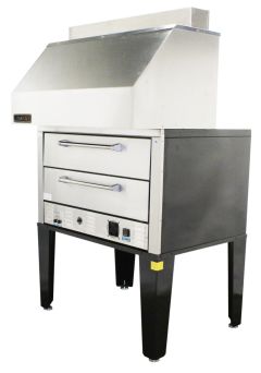 50” Double Deck Pizza Oven con Campana Sin Ventilación 1 PH - No Incendio Supp