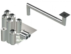 12" - Kit de Doble Pared, Espacio Cero, Ducto de Grasa, Dos Codos de 90°, 30' Recto, Incluyendo Conexiones de Campana y Ventilador Sin Soldadura